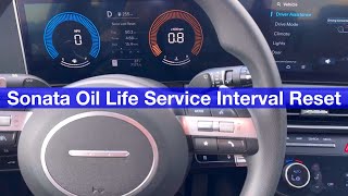 2024  2025 Hyundai Sonata Oil Life amp Service interval Reset [upl. by Yentrac]