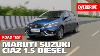 2019 Maruti Suzuki Ciaz 15 Diesel  Road Test  OVERDRIVE [upl. by Narut810]