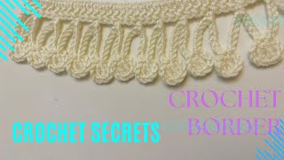 One row Crochet border edging [upl. by Aiekal]