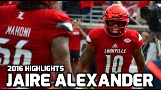 Jaire Alexander 2016 Highlights  BEST CB IN COLLEGE [upl. by Adiaros]