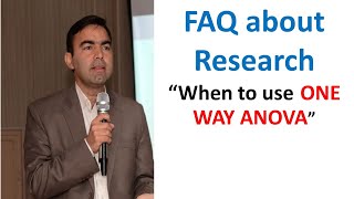 What is ANOVA and when to use One Way ANOVA  Research FAQ Series  Kokab Manzoor [upl. by Hearsh]