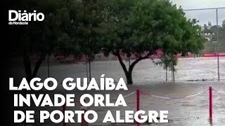 Lago Guaíba transborda e invade orla de Porto Alegre e deixa cidade em estado de alerta [upl. by Akiraa]