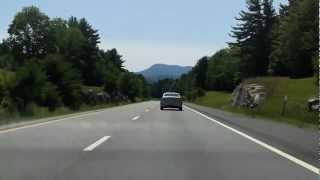 Adirondack Northway Interstate 87 Exits 33 to 32 southbound [upl. by Einohpets543]