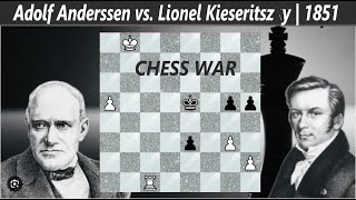 Adolf Anderssen vs Lionel Kieseritszky  1851 best chess game [upl. by Aihsenek]