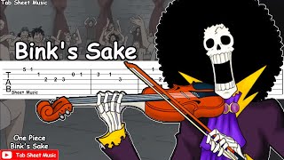 One Piece OST  Binks Sake Guitar Tutorial  TAB [upl. by Annaxor]