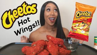 HOT CHEETO FRIED CHICKEN WINGS  RANCH [upl. by Laekcim]