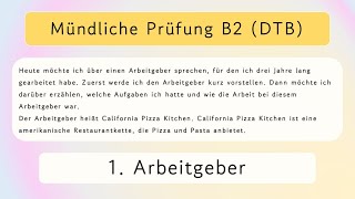 B2 Beruflich Mündliche Prüfung Teil 1  1 Arbeitgeber [upl. by Onez]