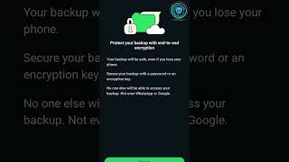 Do your Whatsapp Chats End to Encrypted cybersecuritywhatsappstatus whatsapp whatsappchatbackup [upl. by Nedyah]