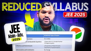 JEE 2025  Reduced Syllabus PDF  Dont Skip this Reduced Topics from which JEE Asked Question [upl. by Anorahs]