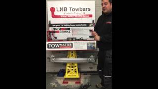 Towcar A frame  Towmaster amp invisibrake demonstration [upl. by Ahsam]