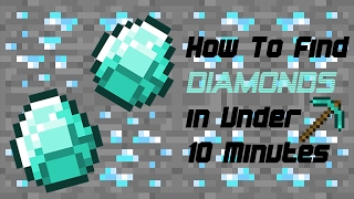 Minecraft 1112  How To Find Diamonds Fast And Easy  In Under 10 Minutes [upl. by Nade]