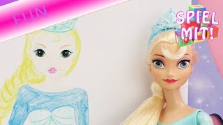 Frozen elsa zeichnen  Topmodel Malbuch Frozen Eiskönigin Elsa [upl. by Ecnerwal158]