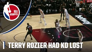 Terry Roziers separation spin move had KD LOST 😳  NBA on ESPN [upl. by Iz]