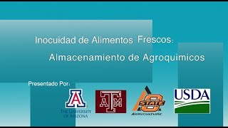 Inocuidad de Alimentos Frescos Almacenamiento de Agroquimicos [upl. by Irbua]