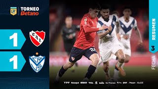 INDEPENDIENTE 1  1 VÉLEZ  Resumen del partido  TorneoBetano 2024 [upl. by Gerrit]