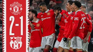 CRAZY COMEBACK WIN 🇧🇷❤️‍🔥  Man Utd 21 Barcelona  Highlights [upl. by Nosydam376]