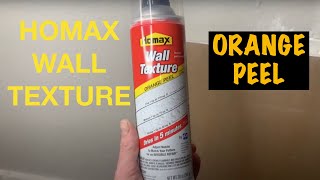 HOMAX Brand Orange Peel Dry Wall Texture Spray Can Tutorial Demonstration HOMAX Wall Texture [upl. by Presley880]