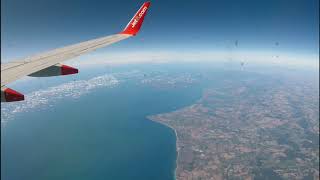 Jet2 B737 flight London Stansted to Palma De Mallorca [upl. by Tirma]