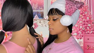 ASMR 🎄Girl Who Is Secretly OBSESSED With You Plays With Your Hair At Christmas Sleepover [upl. by Lesnah]