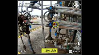 Small C4 Leak on Alkylation unit as seen by Distran Ultra pro X [upl. by Lacagnia]