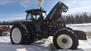 The NewHolland 8670 Is Back Up And Running Again After The Cold Snap [upl. by Htennek]