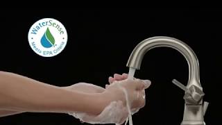 Delta® Sawyer™ Single Handle Lavatory Faucet Video [upl. by Lindholm385]