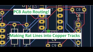 AutoRouting in KiCad  Rat Lines to final PCB design  Reverse Engineering a 6502 CPU card [upl. by Llerral]