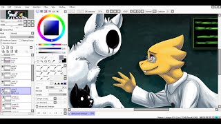 SpeedPaint Alphys and Endogeny Undertale [upl. by Anegal]