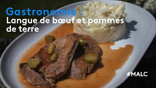 Gastronomie  langue de bœuf et pommes de terre [upl. by Auqinu239]