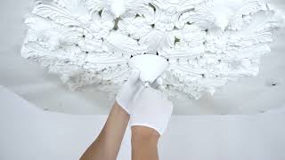 French White Plaster Chandelier Installation Guide [upl. by Gerick]