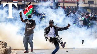 Police clash with protesters in Kenya [upl. by Schenck776]