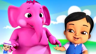 Ek Mota Hathi in Bengali একটি বড় হাতি Cartoon Rhymes for Children [upl. by Airlie810]