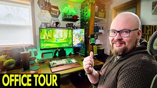 Nature Inspired TINY Home Office Desk Setup Tour 🖥️🍃 2024 [upl. by Nereil]