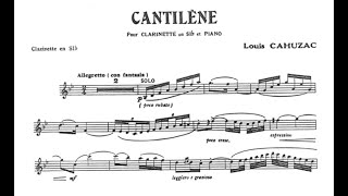 Cantilène by L CAHUZAC  Iván Villar Sanz Clarinet [upl. by Irotal405]