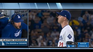 InGame Interview Clayton Kershaw on Walker Buehlers First Game of the Season and Watching Ohtani [upl. by Neelrad]