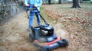 Mulching Leaves with a Lawn Mower Fall Clean Up [upl. by Sundberg21]