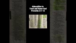 Admonition to Trust and Honor God Proverbs 3112bible bibleverse holyscripture [upl. by Deerdre]