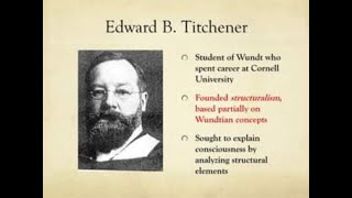 History of Psychology Edward Bradford Titchener and Structuralism [upl. by Barta]