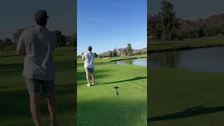 🌄⛳️🏌️‍♂️ Dee from a 100 yards  Camelback Golf Club  The Padre Course golfpeaks golfclap golf [upl. by Jariah]