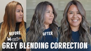 Hair Transformations with Lauryn Grey Blending on Orange Hair Color Correction Ep 219 [upl. by Eiuqnimod]