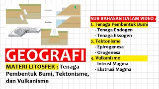 Materi Litosfer 2  Tenaga Pembentuk Bumi Tektonisme dan Vulkanisme  GEOGRAFI SMA [upl. by Adim]