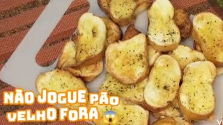 TORRADA TEMPERADA SUPER FÁCIL  pão torradas reutilização [upl. by Madeleine]