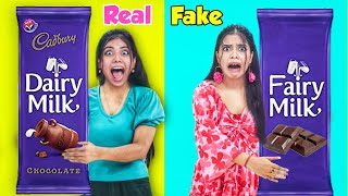 Real VS Fake Brands Food Challenge Cant believe this😱 [upl. by Attenyw]