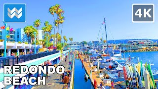 4k Redondo Beach Pier in South Bay Los Angeles California USA  Walking Tour amp Travel Guide [upl. by Koloski950]