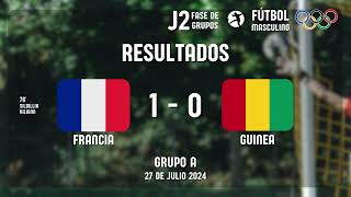 FÚTBOL OLÍMPICO J2⚽ DE TARJETA ROJA 🟥RESUMEN TABLAS DE GRUPO ANÁLISIS futbololimpico jjoo [upl. by Anelas]