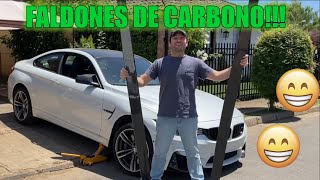 Instalación de Faldones de Fibra de Carbono en el BMW M4 [upl. by Zzabahs]