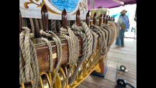 Touring the famous Amerigo Vespucci ship at the Vilaggio Italia exhibit 762024 San Pedro [upl. by Nylyak339]