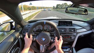 POV 4 Loud BMW F82 M4 full Exhaust  Downpipes Pure Sound [upl. by Herstein]