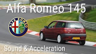 Alfa Romeo 145 Sound amp Acceleration 14 Twin Spark [upl. by Alam]