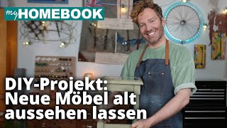 Möbel mit Kreidefarbe streichen  „Aufgemöbelt“  myHOMEBOOK [upl. by Ahders]